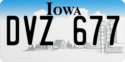 IA license plate DVZ677