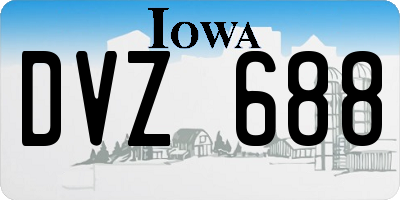IA license plate DVZ688