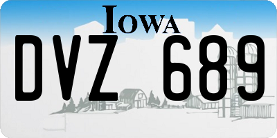 IA license plate DVZ689
