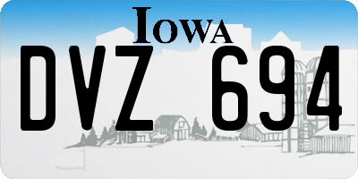 IA license plate DVZ694