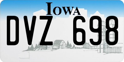 IA license plate DVZ698