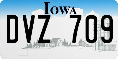 IA license plate DVZ709