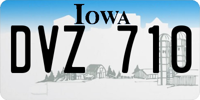 IA license plate DVZ710