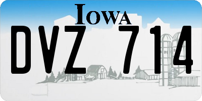 IA license plate DVZ714
