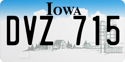 IA license plate DVZ715