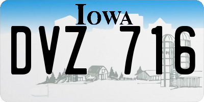 IA license plate DVZ716