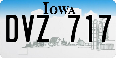 IA license plate DVZ717
