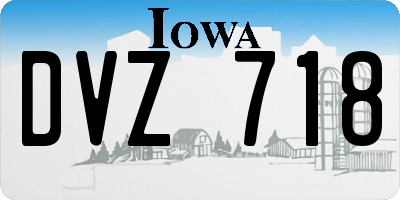 IA license plate DVZ718