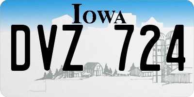 IA license plate DVZ724