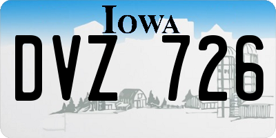 IA license plate DVZ726