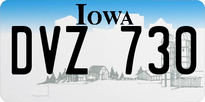 IA license plate DVZ730