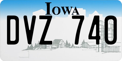 IA license plate DVZ740