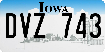 IA license plate DVZ743