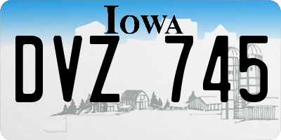IA license plate DVZ745