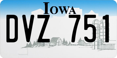 IA license plate DVZ751