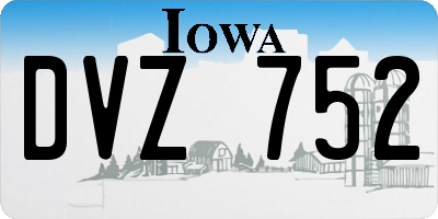 IA license plate DVZ752