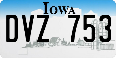 IA license plate DVZ753