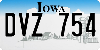IA license plate DVZ754