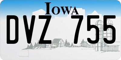 IA license plate DVZ755