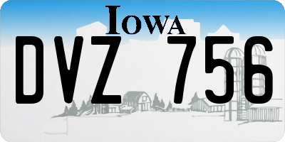 IA license plate DVZ756