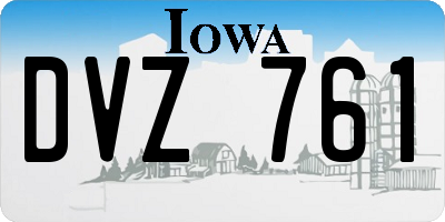 IA license plate DVZ761