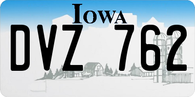 IA license plate DVZ762