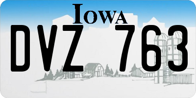 IA license plate DVZ763
