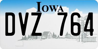 IA license plate DVZ764