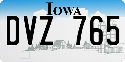 IA license plate DVZ765
