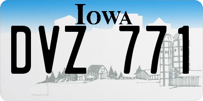 IA license plate DVZ771