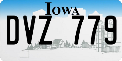 IA license plate DVZ779