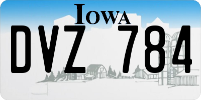 IA license plate DVZ784