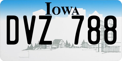 IA license plate DVZ788