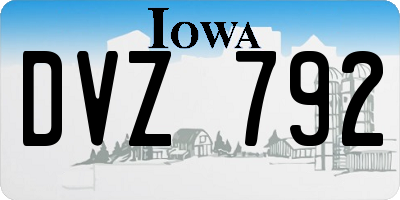 IA license plate DVZ792