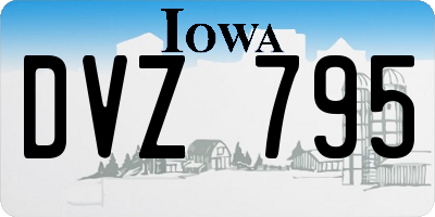 IA license plate DVZ795