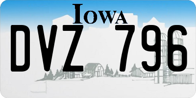 IA license plate DVZ796