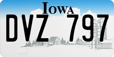 IA license plate DVZ797