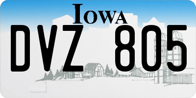 IA license plate DVZ805