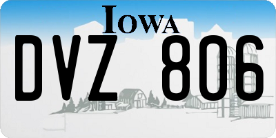 IA license plate DVZ806