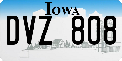 IA license plate DVZ808