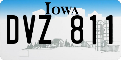 IA license plate DVZ811