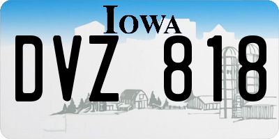 IA license plate DVZ818