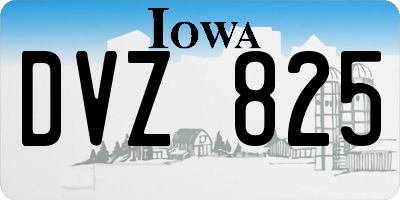 IA license plate DVZ825