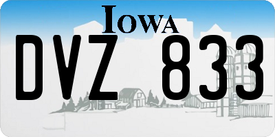 IA license plate DVZ833