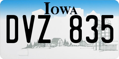 IA license plate DVZ835