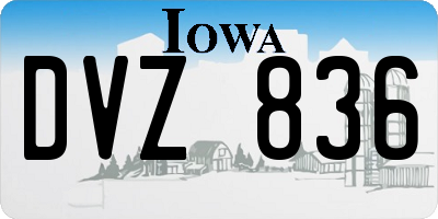 IA license plate DVZ836