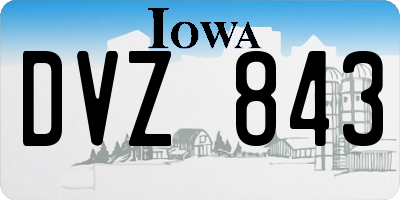 IA license plate DVZ843