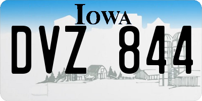 IA license plate DVZ844