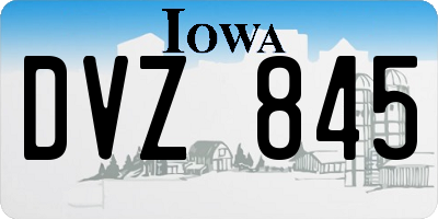 IA license plate DVZ845