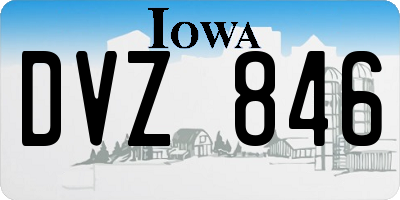 IA license plate DVZ846
